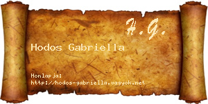 Hodos Gabriella névjegykártya