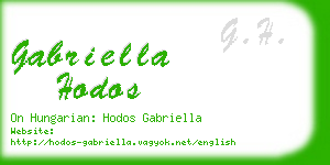 gabriella hodos business card